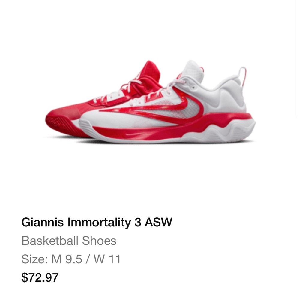Giannis Basketball shoes *brand new. Missed return window. Mens 9.5
